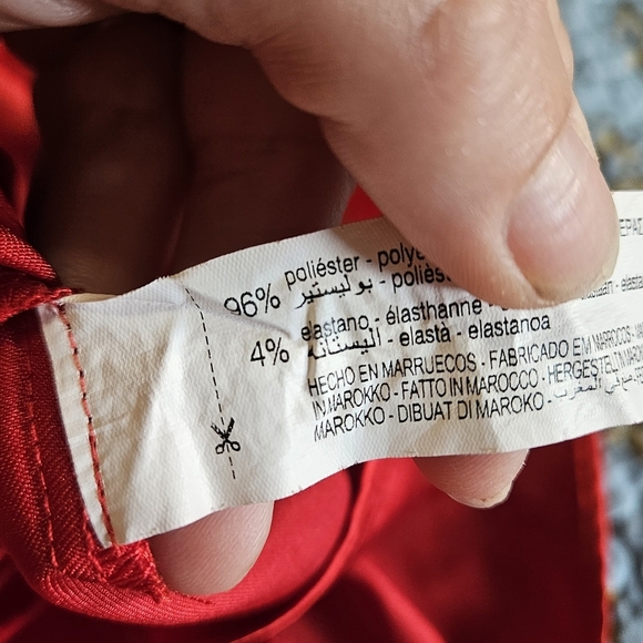 ZARA Ruched Tie Bodycon Satin Mini Dress In Red. Size XS - Picture 3 of 16